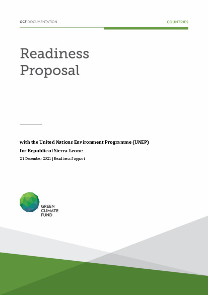 Document cover for Green Climate Fund Readiness Support for Sierra Leone