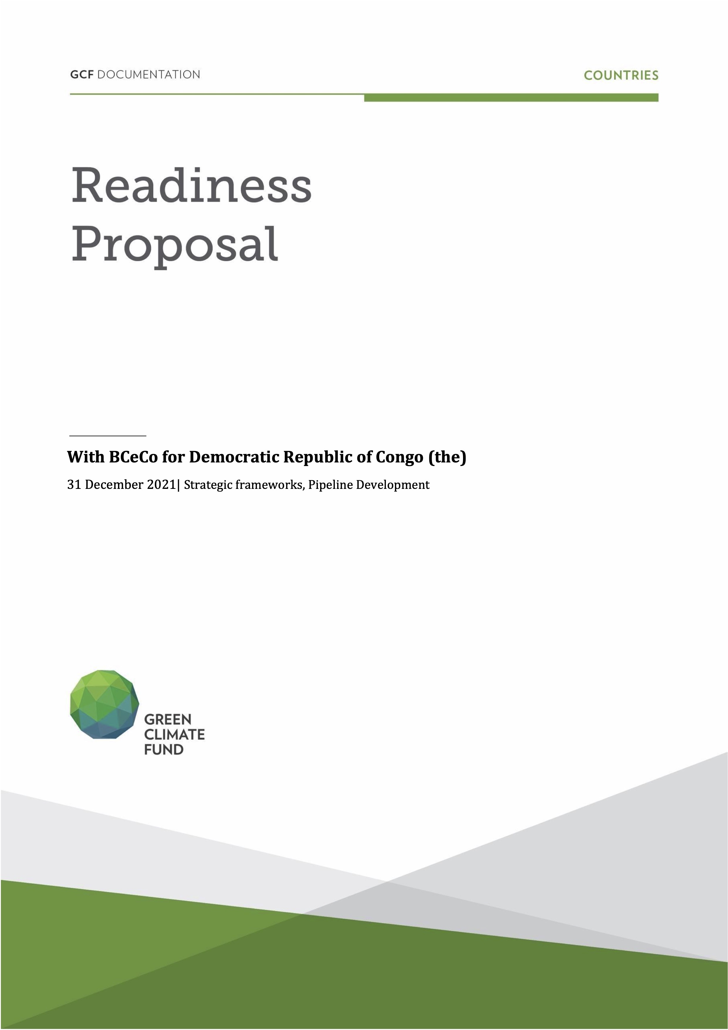 Download Green, Resilient Recovery Rapid Readiness Support in Democratic Republic of Congo Document cover for Green, Resilient Recovery Rapid Readiness Support in Democratic Republic of Congo