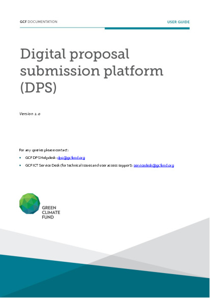 Document cover for Digital proposal submission platform user guide