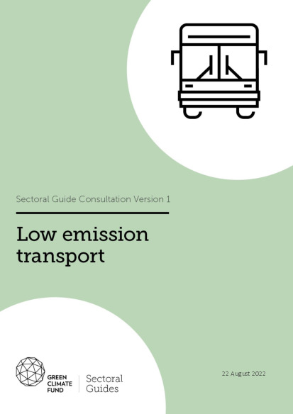 Document cover for Sectoral guide: Low emission transport