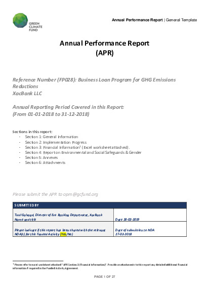 Download 2018 Annual Performance Report for FP018: MSME Business Loan Program for GHG Emission Reduction Document cover for 2018 Annual Performance Report for FP018: MSME Business Loan Program for GHG Emission Reduction