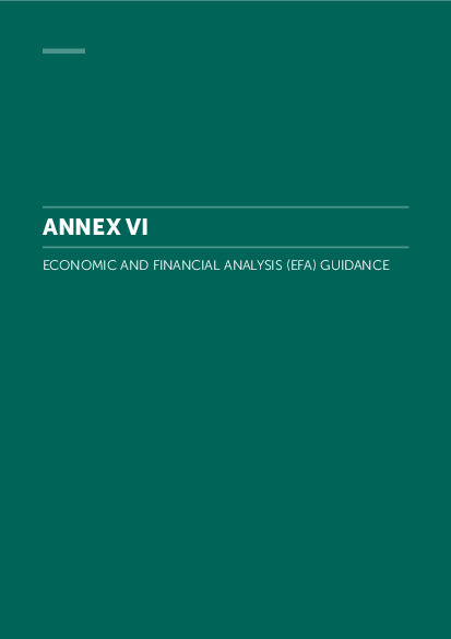 Document cover for Annex VI: Economic and Financial Analysis (EFA) guidance