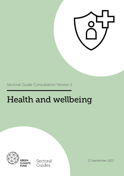 Document cover for Sectoral guide: Health & wellbeing
