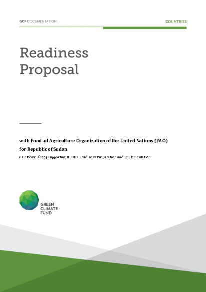 Document cover for Supporting REDD+ Readiness Preparation and Implementation in Sudan
