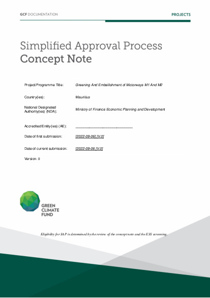 Document cover for Greening And Embellishment of Motorways M1 And M2