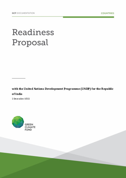 Document cover for India - Green Climate Fund Readiness & Preparatory Support – Phase III