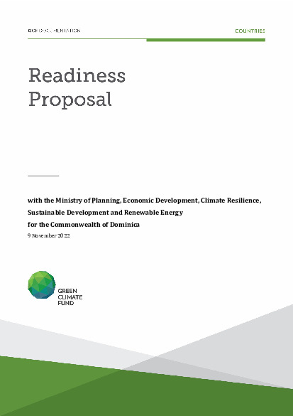 Document cover for Phase 1: Capacity development and institutional strengthening to support the development and delivery of Dominica’s GCF work program and facilitate the enabling environment for hydrogen production as part of Dominica’s low carbon and climate resilient economy