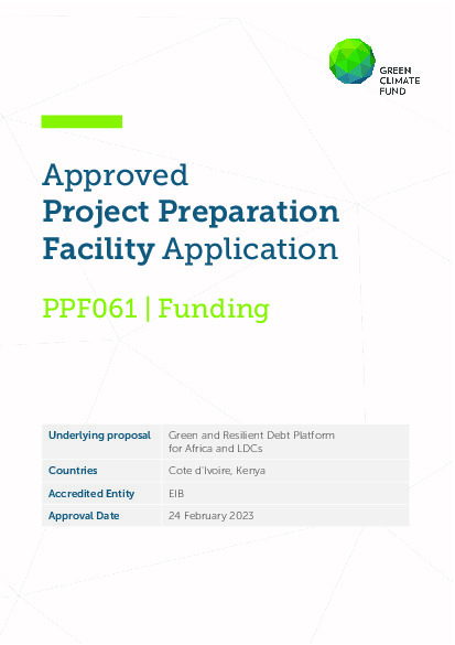 Document cover for Green and Resilient Debt Platform for Africa and LDCs
