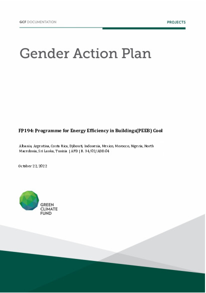 Download Gender action plan for FP194: Programme for Energy Efficiency in Buildings (PEEB) Cool Document cover for Gender action plan for FP194: Programme for Energy Efficiency in Buildings (PEEB) Cool
