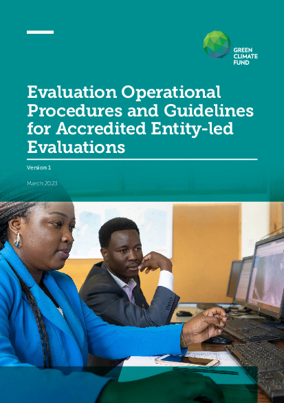 Document cover for Evaluation operational procedures and guidelines for Accredited Entity-led evaluations