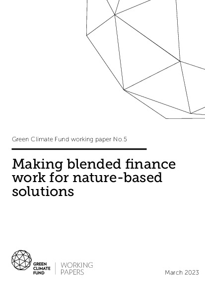 Document cover for Making blended finance work for nature-based solutions