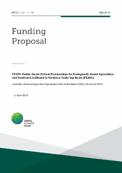 Document cover for Public-Social-Private Partnerships for Ecologically-Sound Agriculture and Resilient Livelihood in Northern Tonle Sap Basin (PEARL)