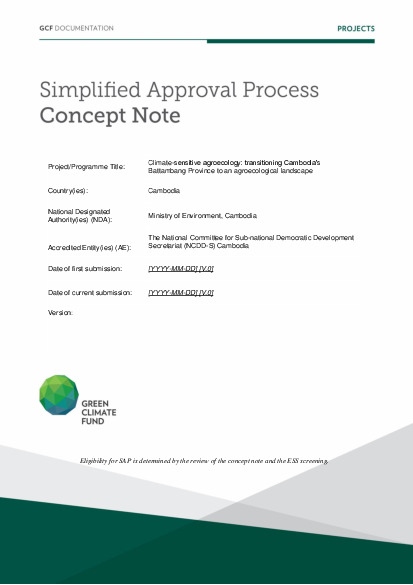 Document cover for Climate-sensitive agroecology: transitioning Cambodia’s Battambang Province to an agroecological landscape