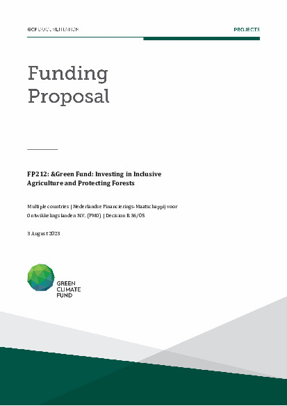 Document cover for &Green Fund: Investing in Inclusive Agriculture and Protecting Forests