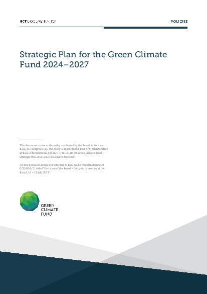 Document cover for Strategic Plan for the Green Climate Fund 2024–2027