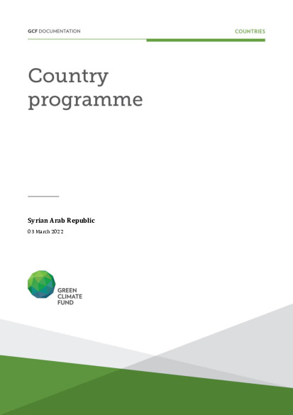 Document cover for Syria Country Programme