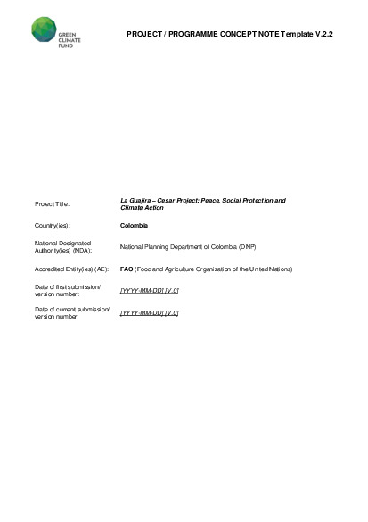 Download La Guajira – Cesar Project: Peace, Social Protection and Climate Action Document cover for La Guajira – Cesar Project: Peace, Social Protection and Climate Action