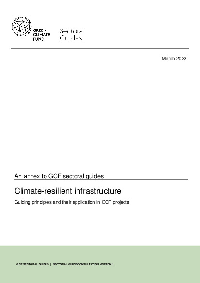 Document cover for Annex to GCF sectoral guides: Climate-resilient infrastructure