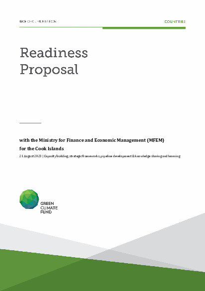 Document cover for Facilitating the Cook Islands Ability to Strengthen Long-term Low-emission and Climate-resilient Development