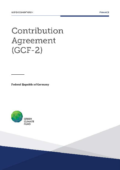 Document cover for Contribution Agreement with Germany (GCF-2)