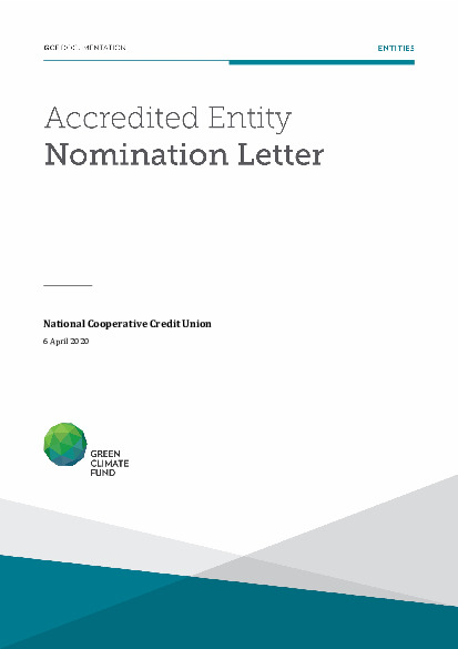Download Accredited Entity nomination from Dominica for National Cooperative Credit Union Document cover for Accredited Entity nomination from Dominica for National Cooperative Credit Union