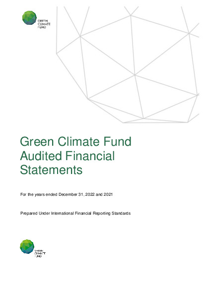 Download GCF audited financial statements for the years ending December 31, 2022 and 2021 Document cover for GCF audited financial statements for the years ending December 31, 2022 and 2021