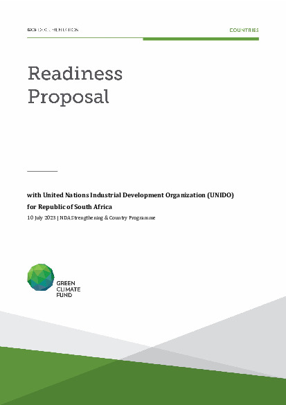 Document cover for Enhancing the institutional capacity of South Africa to coordinate green hydrogen activities of the Hydrogen Society Roadmap