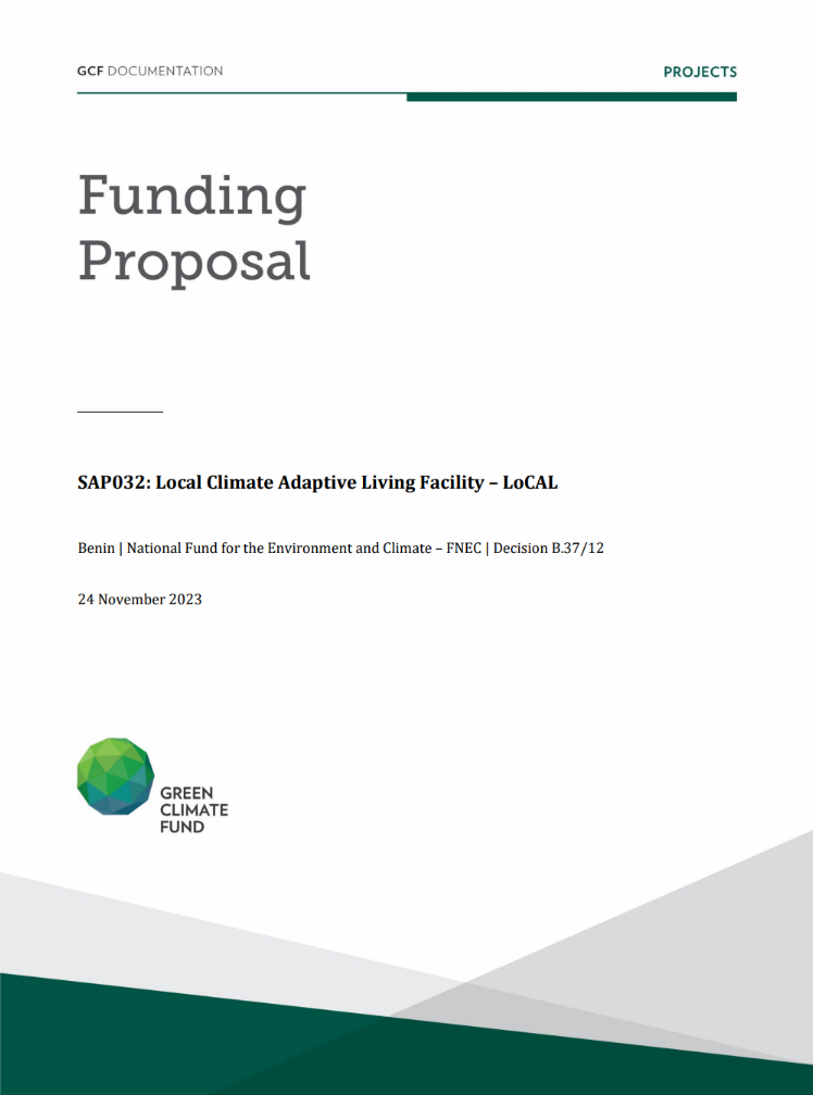 Document cover for Local climate adaptive living facility – LoCAL
