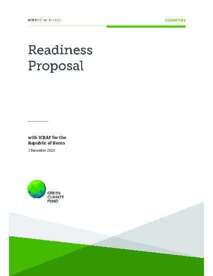 Document cover for Strengthening access to climate finance and integration of climate change into the local development planning in Benin