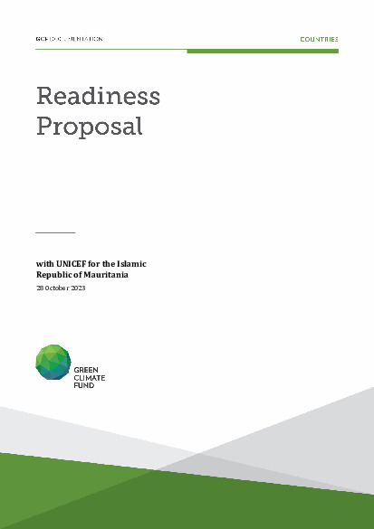 Document cover for Strengthening the climate resilience of Mauritania’s vulnerable WASH sector through enhanced capacity, collaboration and knowledge on climate change