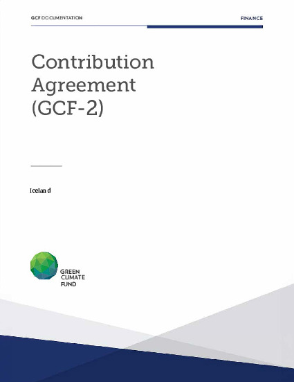 Document cover for Contribution Agreement with Iceland (GCF-2)