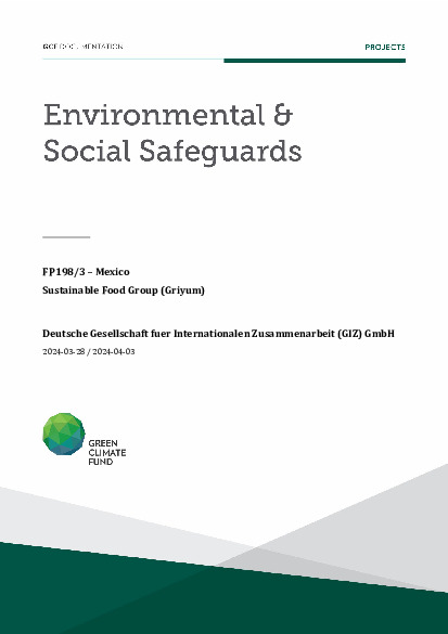 Download Environmental and social safeguards (ESS) report for FP198: CATALI.5°T Initiative: Concerted Action To Accelerate Local I.5° Technologies – Latin America and West Africa - Sustainable Food Group (Griyum) Document cover for Environmental and social safeguards (ESS) report for FP198: CATALI.5°T Initiative: Concerted Action To Accelerate Local I.5° Technologies – Latin America and West Africa - Sustainable Food Group (Griyum)