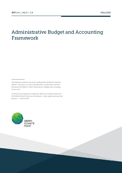 Document cover for Administrative budget and accounting framework