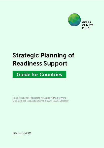Download Guide for countries on strategic planning of Readiness support Document cover for Guide for countries on strategic planning of Readiness support