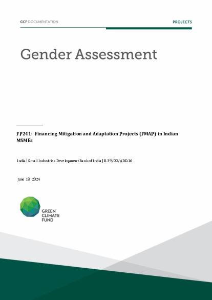 Download Gender assessment for FP241: Financing Mitigation and Adaptation Projects (FMAP) in Indian MSMEs Document cover for Gender assessment for FP241: Financing Mitigation and Adaptation Projects (FMAP) in Indian MSMEs