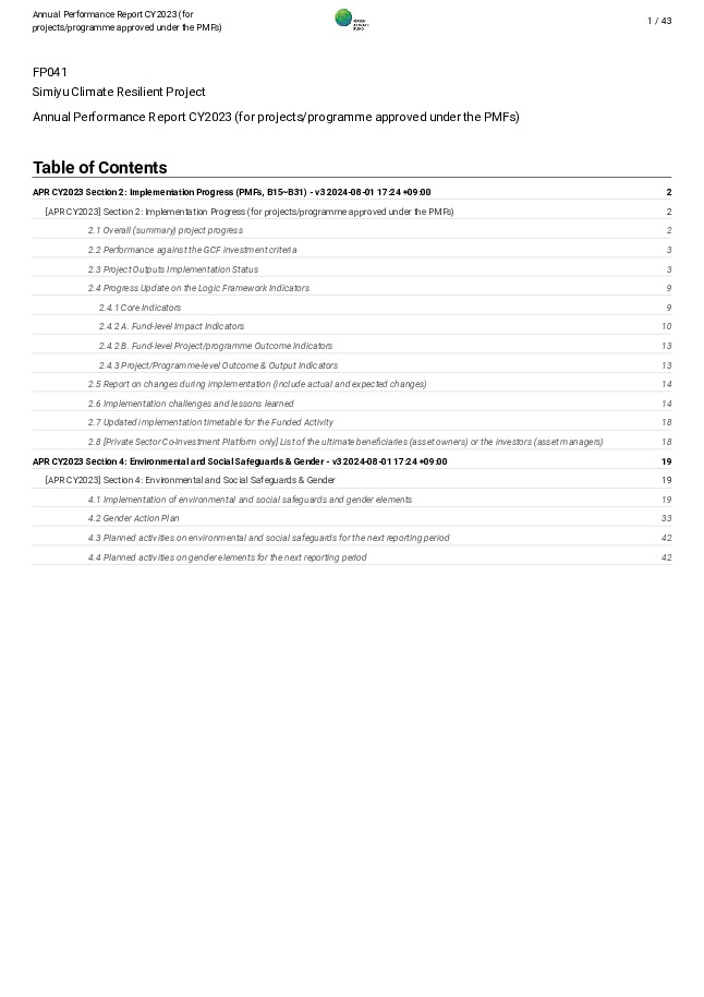 Download 2023 Annual Performance Report for FP041: Simiyu Climate Resilient Project Document cover for 2023 Annual Performance Report for FP041: Simiyu Climate Resilient Project