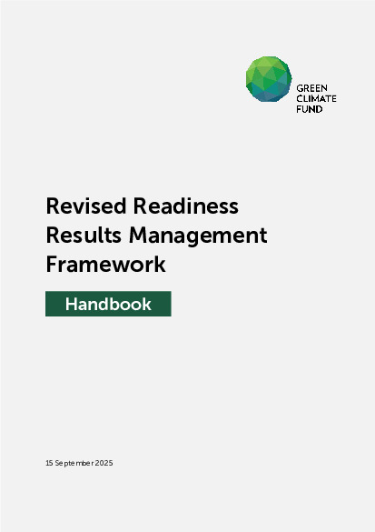 Document cover for Revised Readiness Results Management Framework (Revised RRMF)