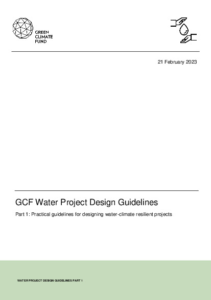 Document cover for GCF Water Project Design Guidelines - Part 1