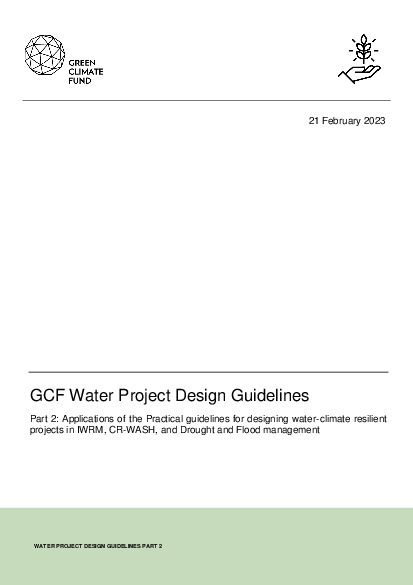 Document cover for GCF Water Project Design Guidelines - Part 2