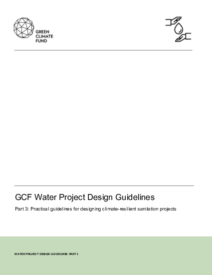 Document cover for GCF Water Project Design Guidelines - Part 3