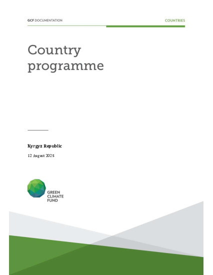 Document cover for Kyrgyzstan Country Programme