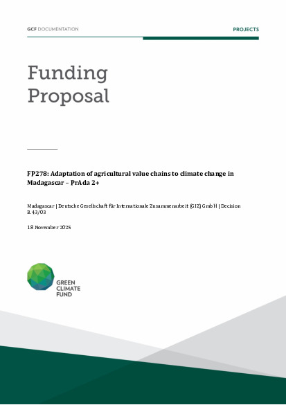 Document cover for Adaptation of agricultural value chains to climate change in Madagascar – PrAda 2+