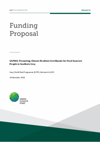 Document cover for Promoting Climate Resilient Livelihoods for Food Insecure People in Southern Iraq