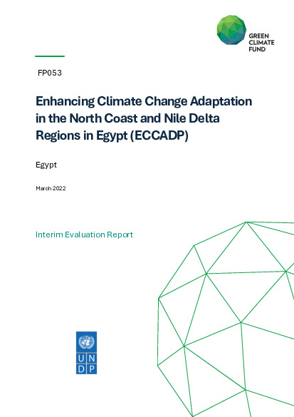 Document cover for Interim evaluation report for FP053: Enhancing climate change adaptation in the North coast and Nile Delta Regions in Egypt
