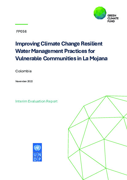 Document cover for Interim evaluation report for FP056: Scaling up climate resilient water management practices for vulnerable communities in La Mojana