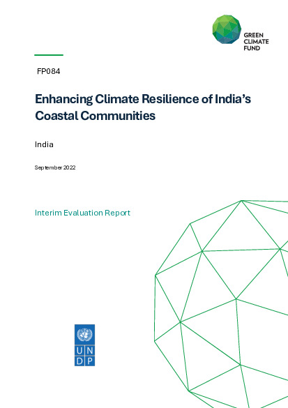 Document cover for Interim evaluation report for FP084: Enhancing climate resilience of India’s coastal communities
