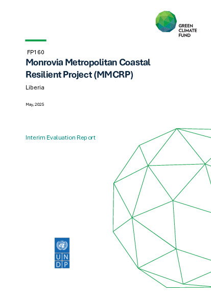 Document cover for Interim evaluation report for FP160: Monrovia Metropolitan Climate Resilience Project