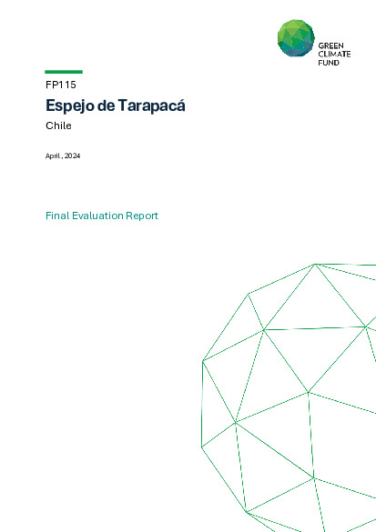 Download Final evaluation report for FP115: Espejo de Tarapacá Document cover for Final evaluation report for FP115: Espejo de Tarapacá