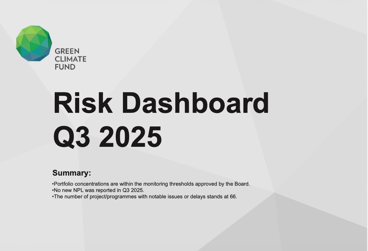 Download GCF Risk Dashboard (Q3 2025) Document cover for GCF Risk Dashboard (Q3 2025)