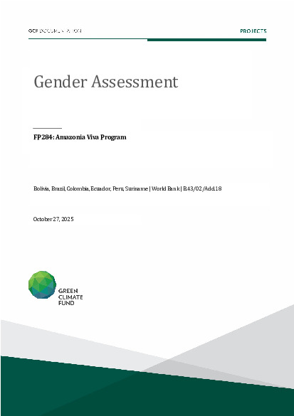 Download Gender assessment for FP284: Amazonia Viva Program Document cover for Gender assessment for FP284: Amazonia Viva Program